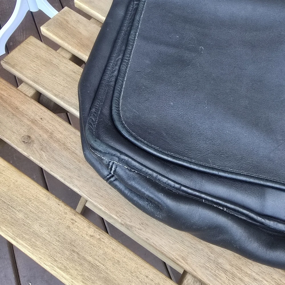 Coach Black Leather Messenger Bag
